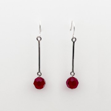 Boucles d’oreilles en argent et cristaux swarovski®