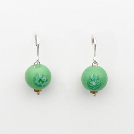 Boucles d’oreilles avec perles en verre