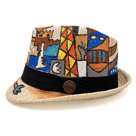 Chapeau peint à la main