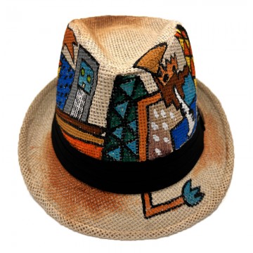 Chapeau peint à la main
