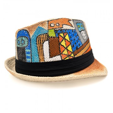 Chapeau peint à la main