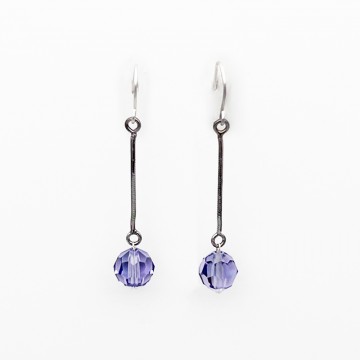 Boucles d’oreilles en argent et cristaux swarovski®
