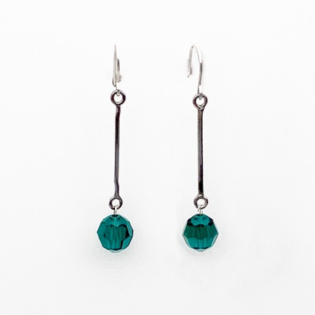 Boucles d’oreilles en argent et cristaux swarovski®