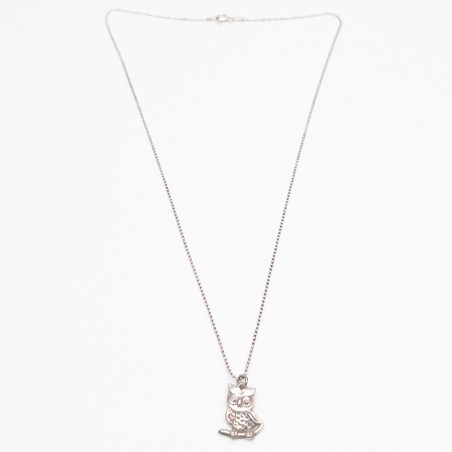 Collier argent 925 avec pendentifs hibou